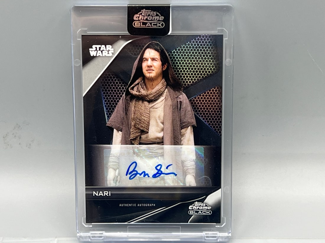 2024 Topps Chrome Black Star Wars Benny Sadfie As Nari Auto - Sealed In Mag (1 of 2)