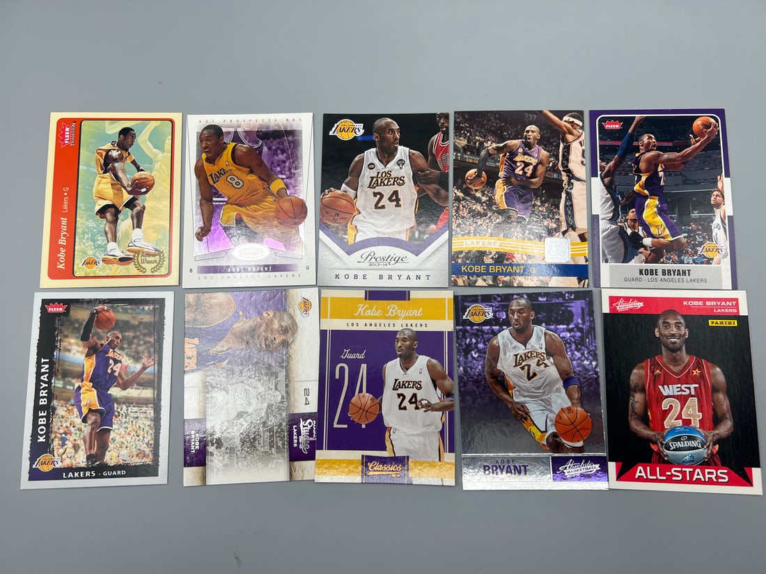 Lot of (10) Assorted Kobe Bryant Basketball Cards - Varying Conditions (1 of 1)