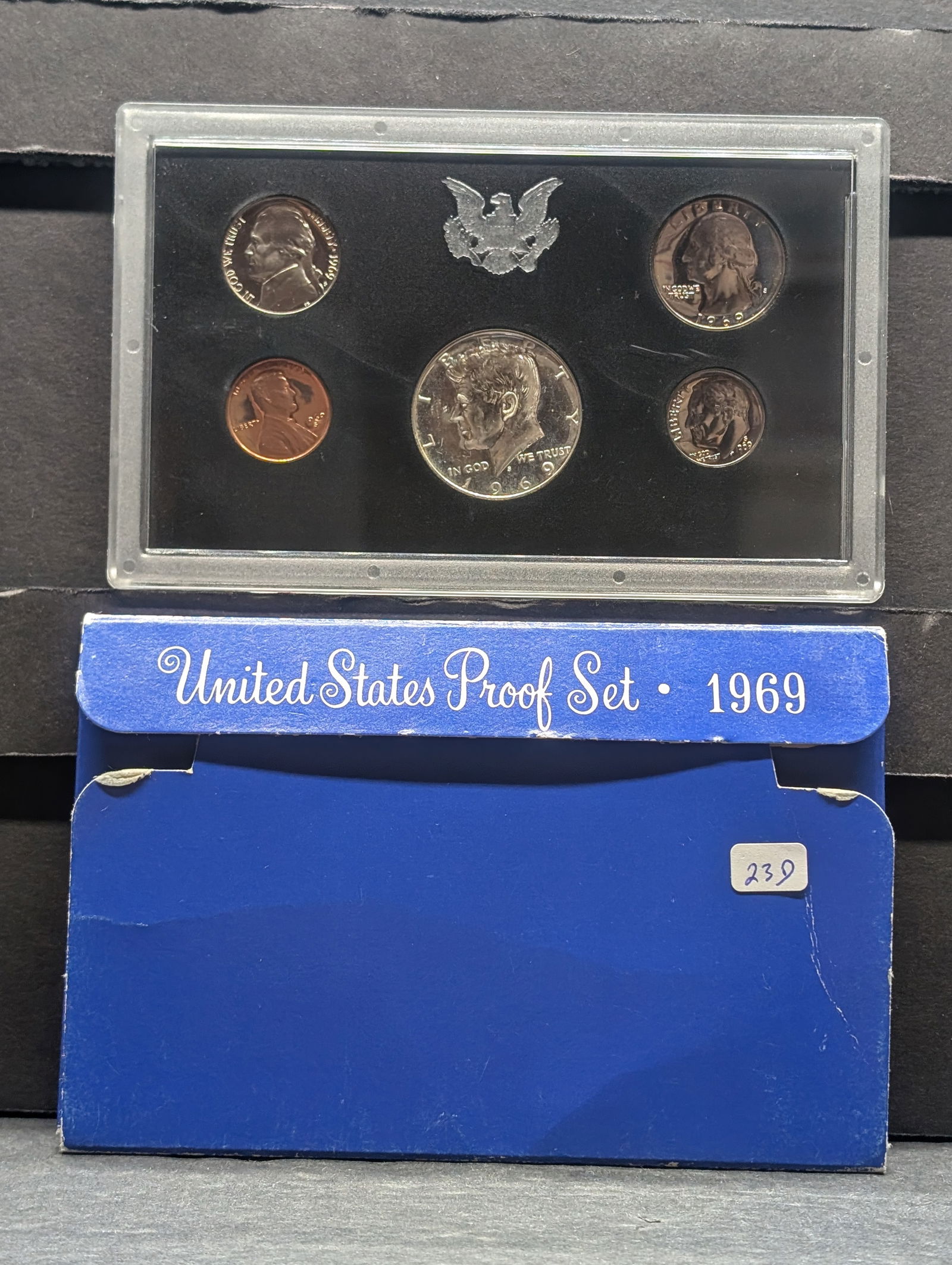 1969-S Proof Sets w/original box - Better Date - Includes 40% Silver Half Dollar (1 of 3)