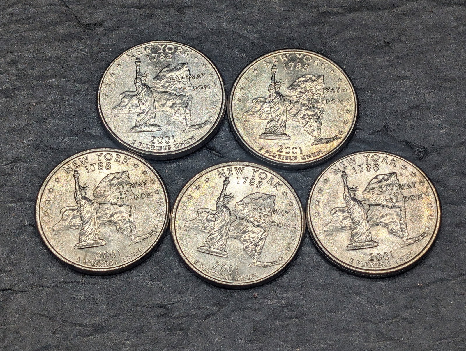 (5) 2001-P MS New York State Quarter ERRORS (1 of 2)