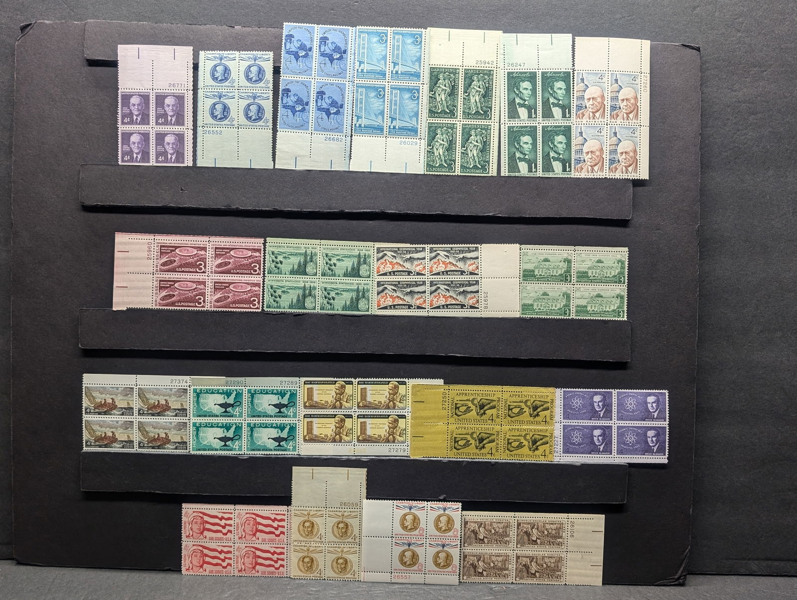 20 Plate Block Stamps- Mint, Never Hinged (1 of 12)