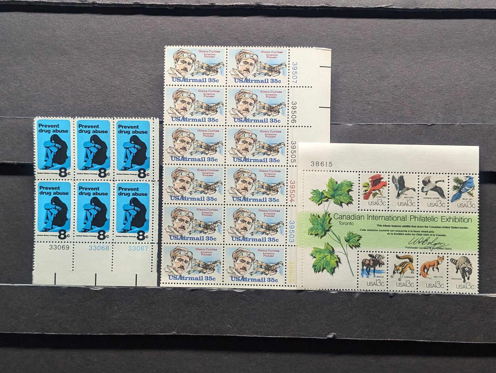 3 Plate Block Stamps- Mint, Never Hinged (1 of 3)