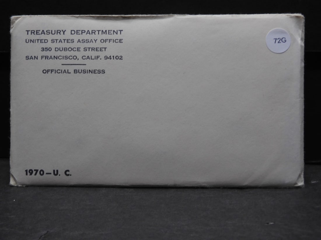 1970 US Mint P,D UNC Coin Set. OGP. 40% Silver Kennedy 50c. SEALED (1 of 3)