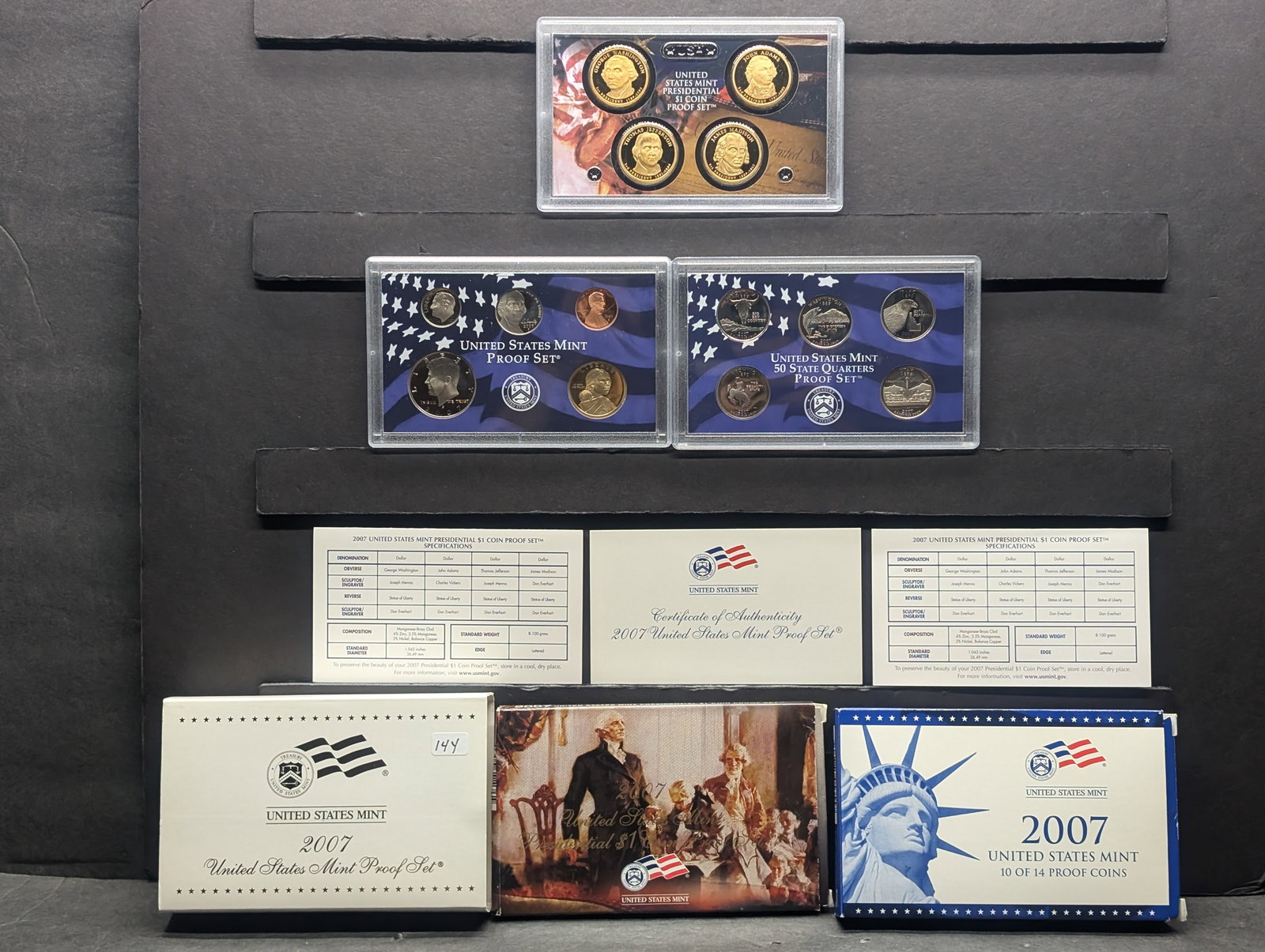 2007-S US Mint Proof Set - 14 BU/MS GEMS (1 of 8)