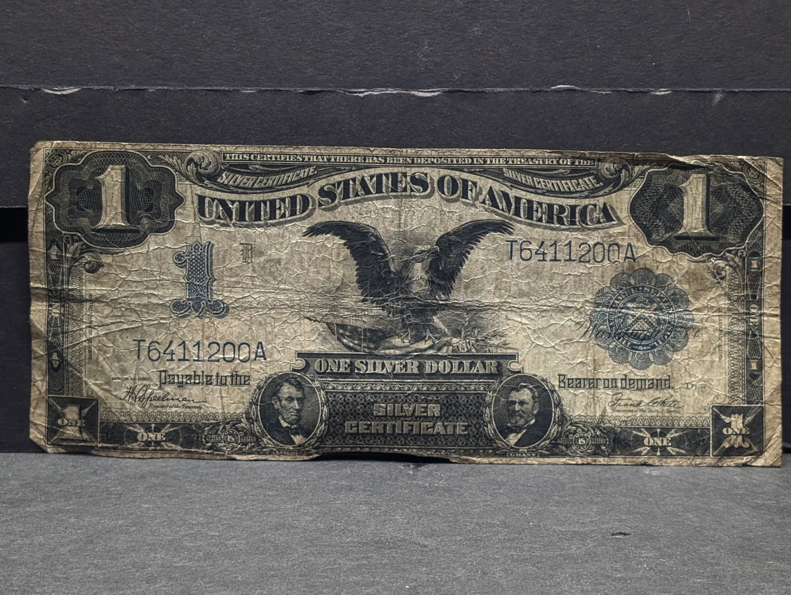 1899 $1 Black Eagle Large Sized Silver Certificate.  Busts Of Lincoln & Grant. (1 of 3)