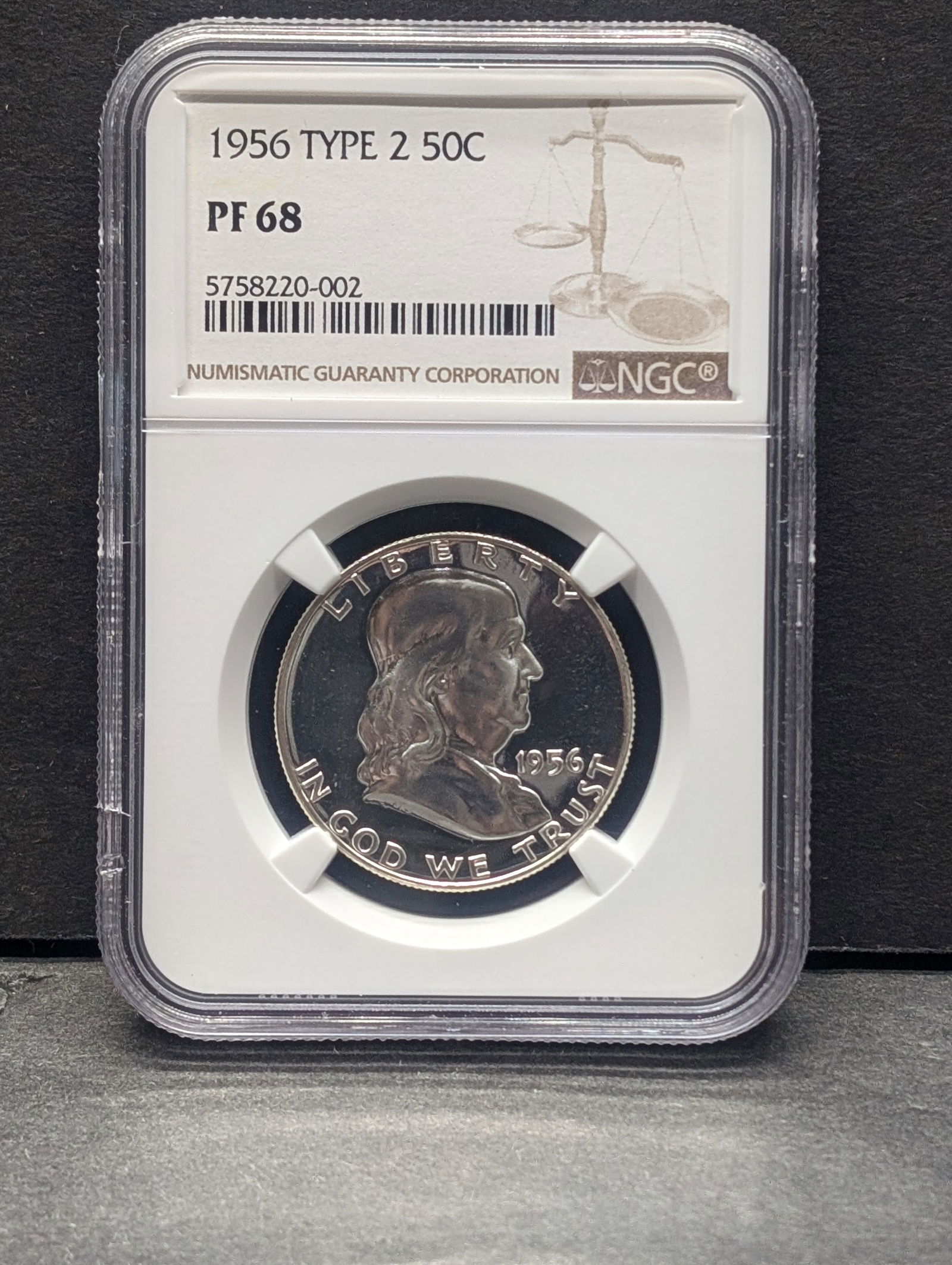 1956 Type 2 Franklin Half PF68 (1 of 4)