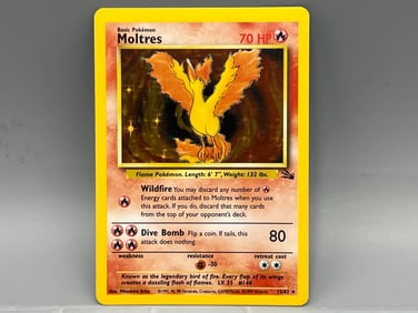 1999 Pokemon Fossil Moltres Holo #12/62