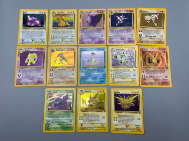 1999 Pokemon Fossil Holo Near Complete Partial Set - Missing 2 Cards - 13/15 Cards