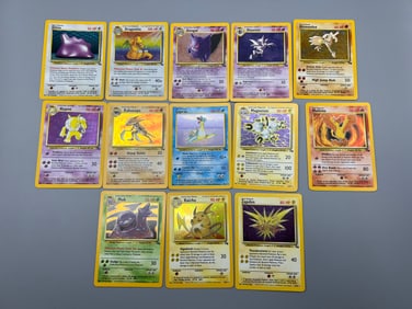 1999 Pokemon Fossil Holo Near Complete Partial Set - Missing 2 Cards - 13/15 Cards