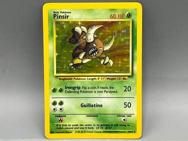1999 Pokemon Jungle No Symbol Error Pinsir Holo #9/64