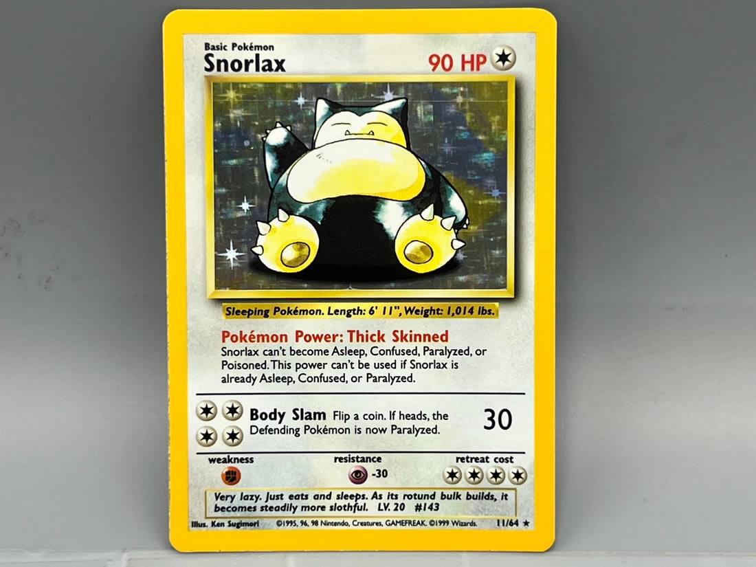 1999 Pokemon Jungle No Symbol Error Snorlax Holo #11/64: 1999 Pokemon Jungle No Symbol Error Snorlax Holo #11/64