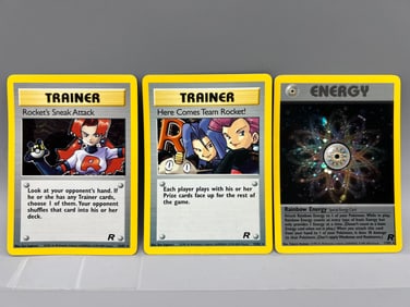 Lot of (3) 2000 Pokemon Rocket Trainer & Energy Holos