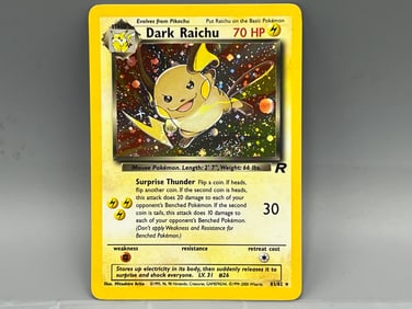 2000 Pokemon Rocket Dark Raichu Holo #83/82