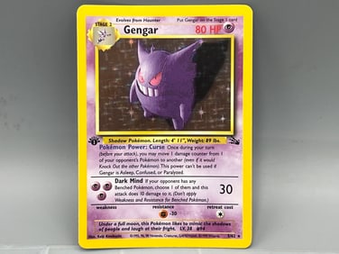 1999 Pokemon Fossil Gengar 1st Edition Holo #5/62