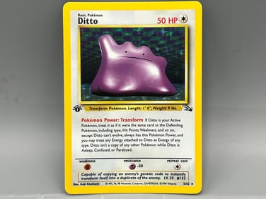 1999 Pokemon Fossil Ditto 1st Edition Holo #3/62