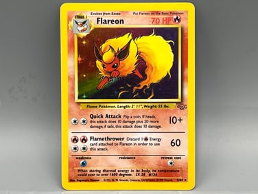 1999 Pokemon Jungle Flareon Holo #3/64