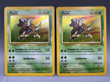 Lot of (2) 1999 Pokemon Jungle Pinsir Holo #9/64