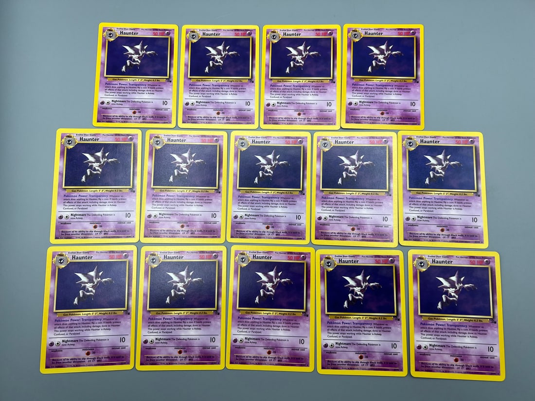 Lot of (14) 1999 Pokemon Fossil Haunter #21/62: Lot of (14) 1999 Pokemon Fossil Haunter #21/62