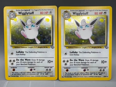 Lot of (2) 1999 Pokemon Jungle Wigglytuff Holo #16/64
