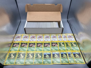 Box of 2000 Pokemon Neo Genesis Uncommon & Common Cards W/ Lots of Energies & Lots of Duplicates