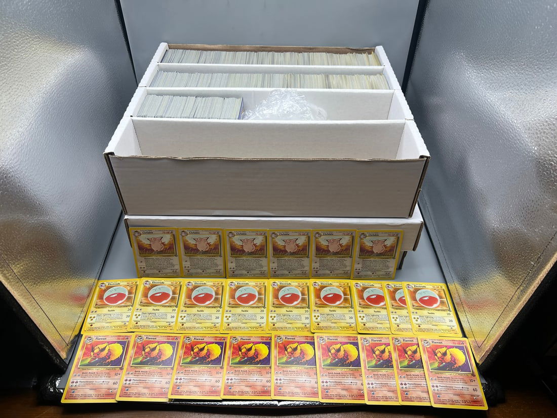 Two Boxes of (110) 1999 Pokemon Jungle Complete Uncommon & Common Sets W/Many Extras & Duplicates (1 of 7)