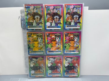 1999 Upper Deck Digimon Cards Partial Set In Binder Pages