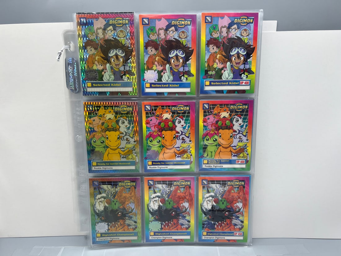 1999 Upper Deck Digimon Cards Partial Set In Binder Pages (1 of 11)