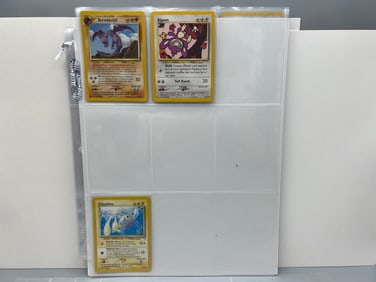 2001 Pokemon Neo Revelation Cards In Binder Pages W/ Some Rares