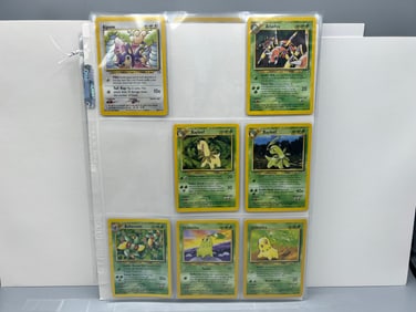 2000 Pokemon Neo Genesis Cards In Binder Pages W/ Some Rares & Bellossom Holo #3/111