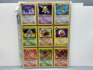 2000 Pokemon Rocket Cards In Binder Pages W/ Some Rares