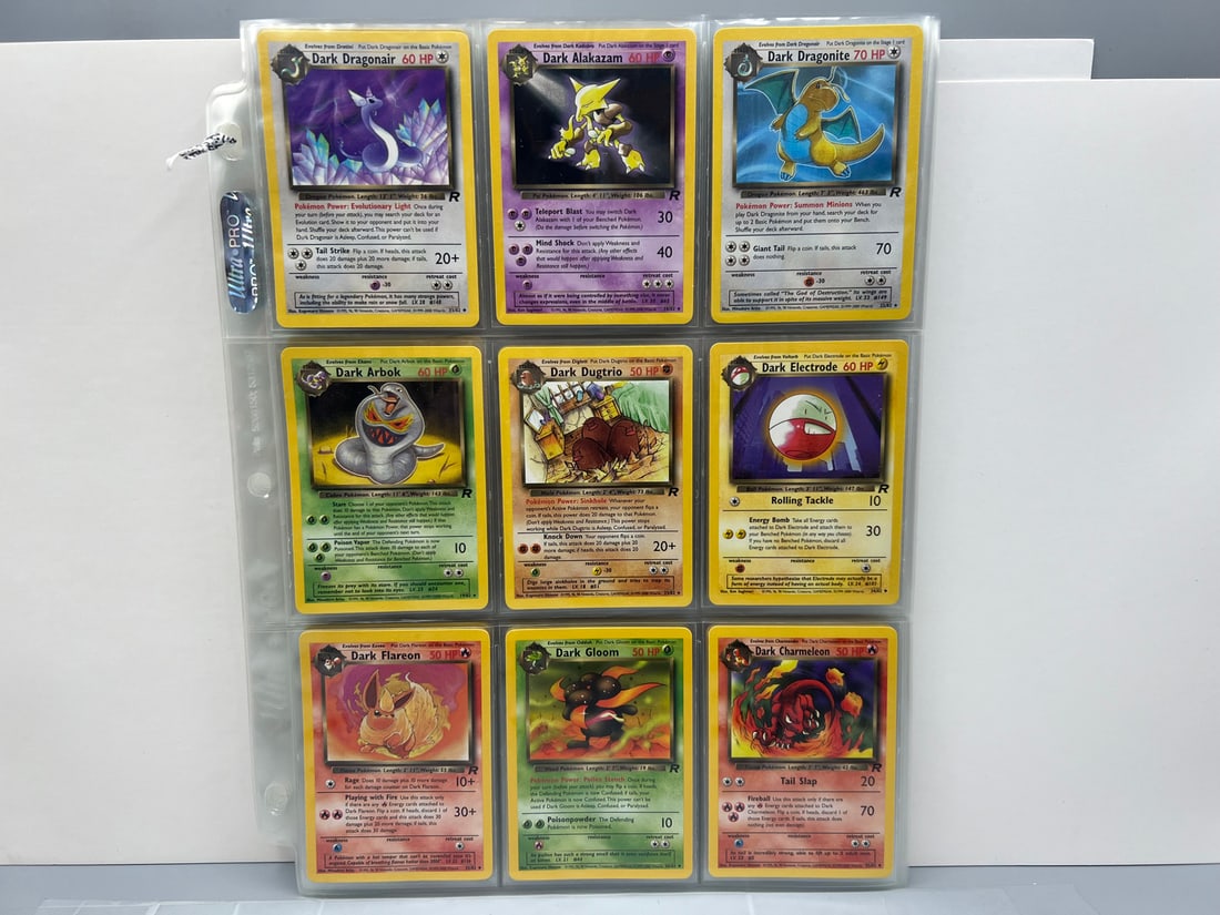 2000 Pokemon Rocket Cards In Binder Pages W/ Some Rares (1 of 7)