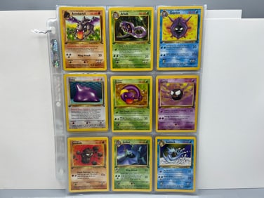 1999 Pokemon Fossil 1st Edition Cards In Binder Pages W/ Some Rares