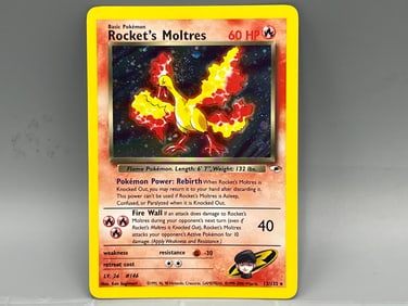 2000 Pokemon Gym Heroes Rocket's Moltres Holo #12/132