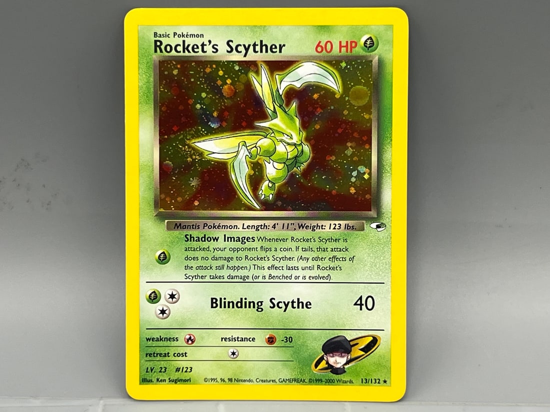 2000 Pokemon Gym Heroes Rocket's Scyther Holo #13/132: 2000 Pokemon Gym Heroes Rocket's Scyther Holo #13/132
