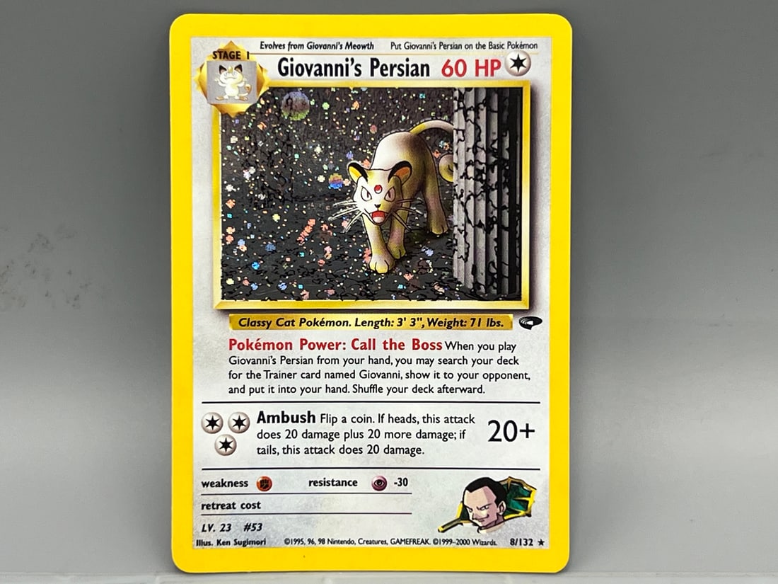 2000 Pokemon Gym Challenge Giovanni's Persian Holo #8/132: 2000 Pokemon Gym Challenge Giovanni's Persian Holo #8/132