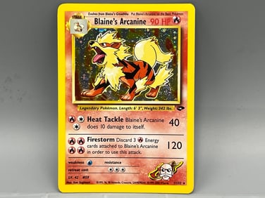 2000 Pokemon Gym Challenge Blaine's Arcanine Holo #1/132