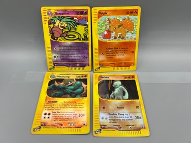 Lot of (4) 2003 Pokemon Aquapolis Exeggutor & Vulpix, 2002 Pokemon Expedition Machamp & Machop