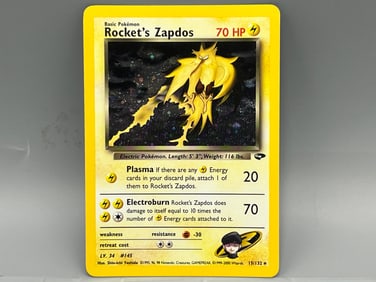 2000 Pokemon Gym Challenge Rocket's Zapdos Holo #15/132