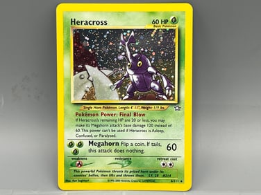 2000 Pokemon Neo Genesis Heracross Holo #6/111