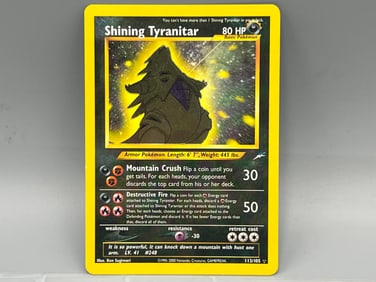 2002 Pokemon Neo Destiny Shining Tyranitar #113/105