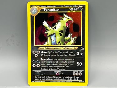 2001 Pokemon Neo Discovery Tyranitar Holo #12/75