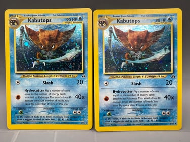 Lot of (2) 2001 Pokemon Neo Discovery Kabutops Holo #6/75