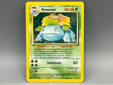 1999 Pokemon Base Set Venusaur Holo #15/102