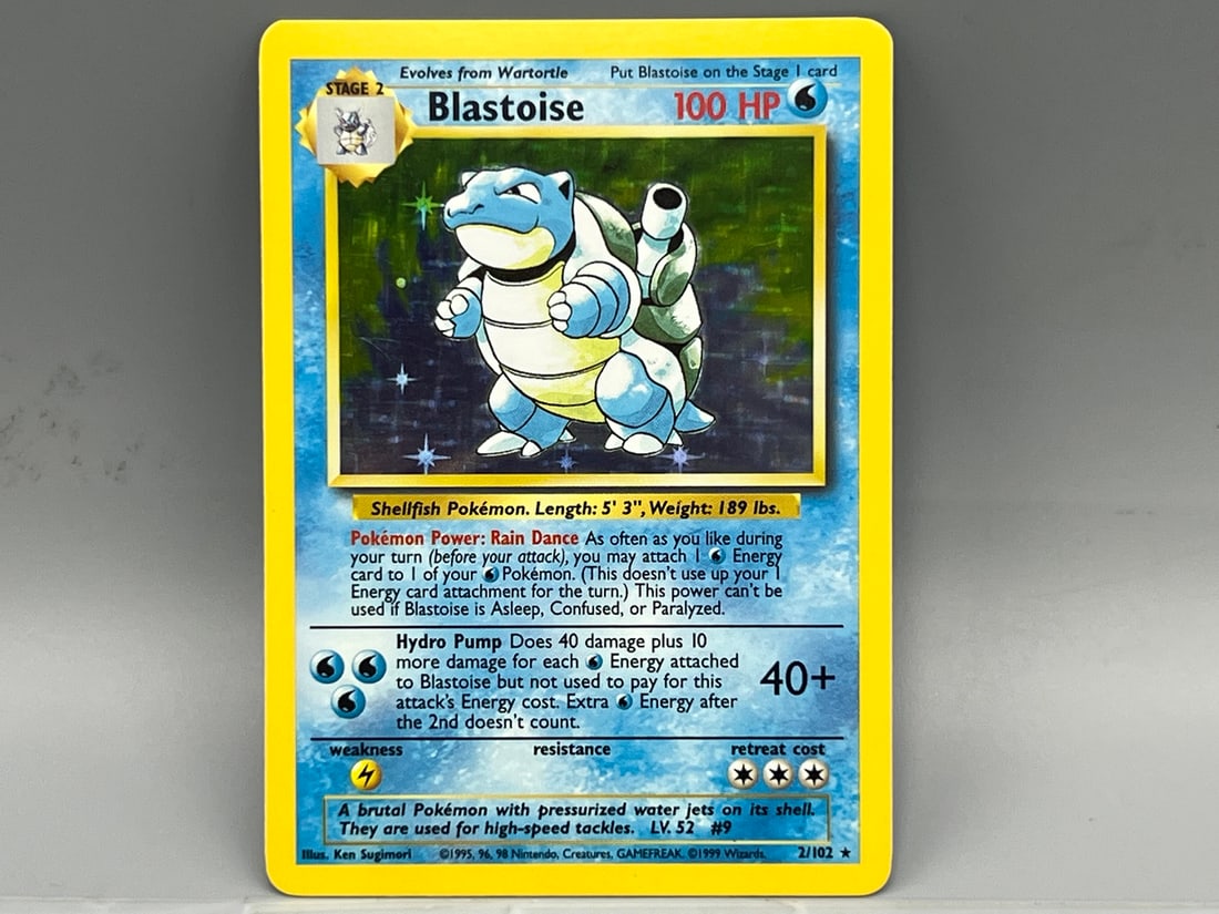 1999 Pokemon Base Set Blastoise Holo #2/102 (1 of 3)
