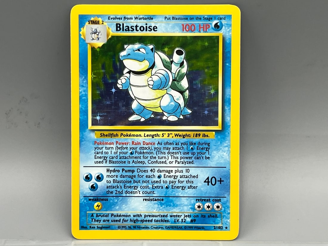 1999 Pokemon Base Set Blastoise Holo #2/102 (1 of 3)