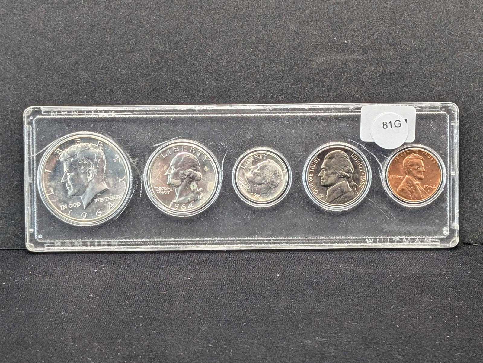 1964 GEM BU Coin Set in Whitman Case. 3 90% Silver Coins (1 of 5)