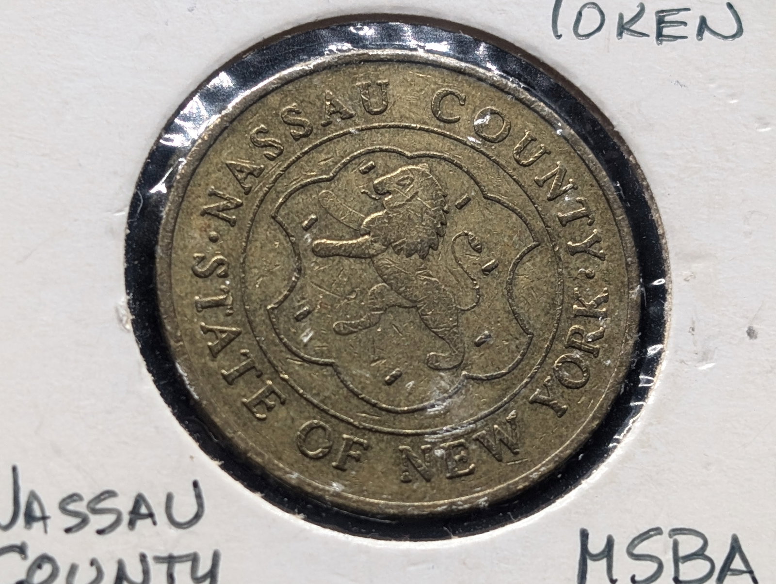 MSBA - State of NY - Nassau County - Token (1 of 3)