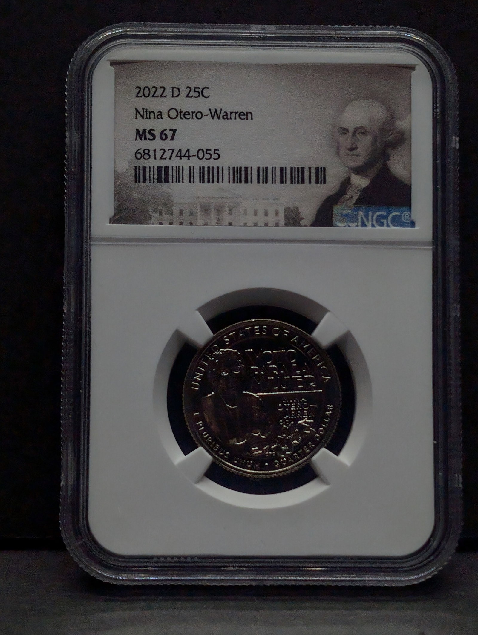 2022-D Nina Otero-Warren Quarter - NGC MS67: 2022-D Nina Otero-Warren Quarter - NGC MS67