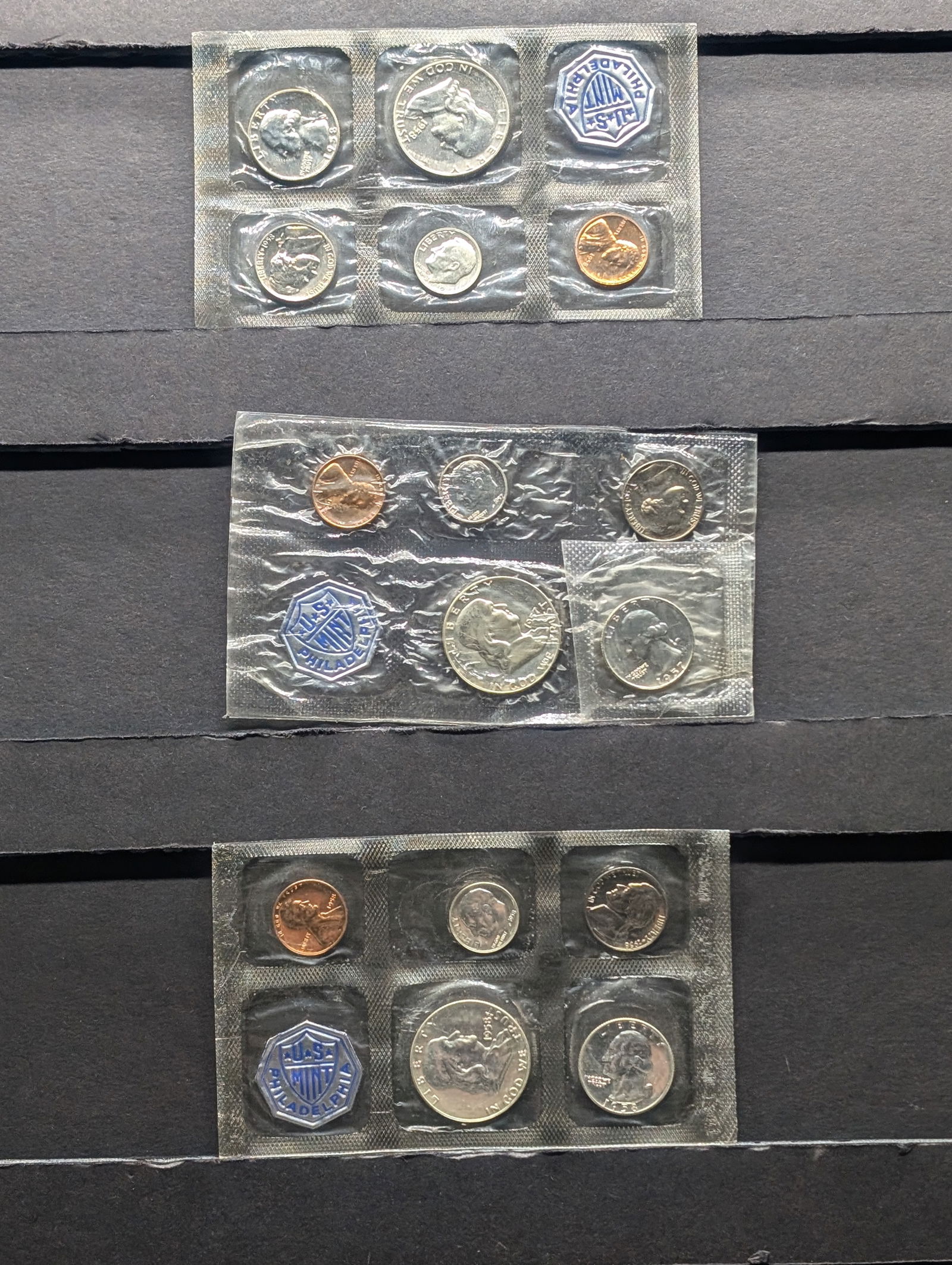 Lot of 1957 & (2) 1958 U.S. Mint Proof Sets (1 of 5)