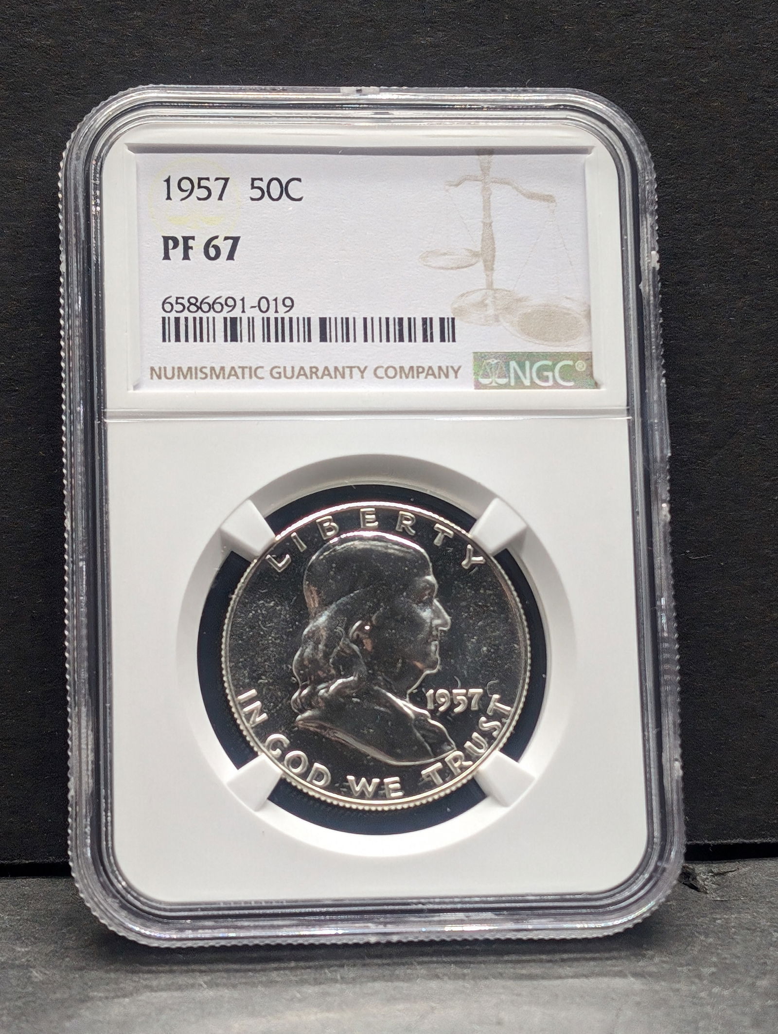 1957 PROOF Franklin Silver Half Dollar - NGC PF67 (1 of 4)